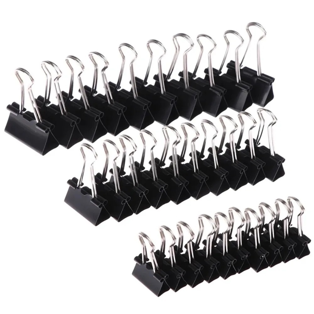 Binder Clip Assorted - 10 قطع مشابك ورق معدنية قابلة