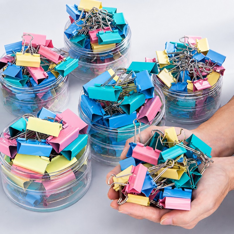 40 قطعة/مجموعة مشابك ورق معدني - مراجعة Binder Clip Assorted وسعره