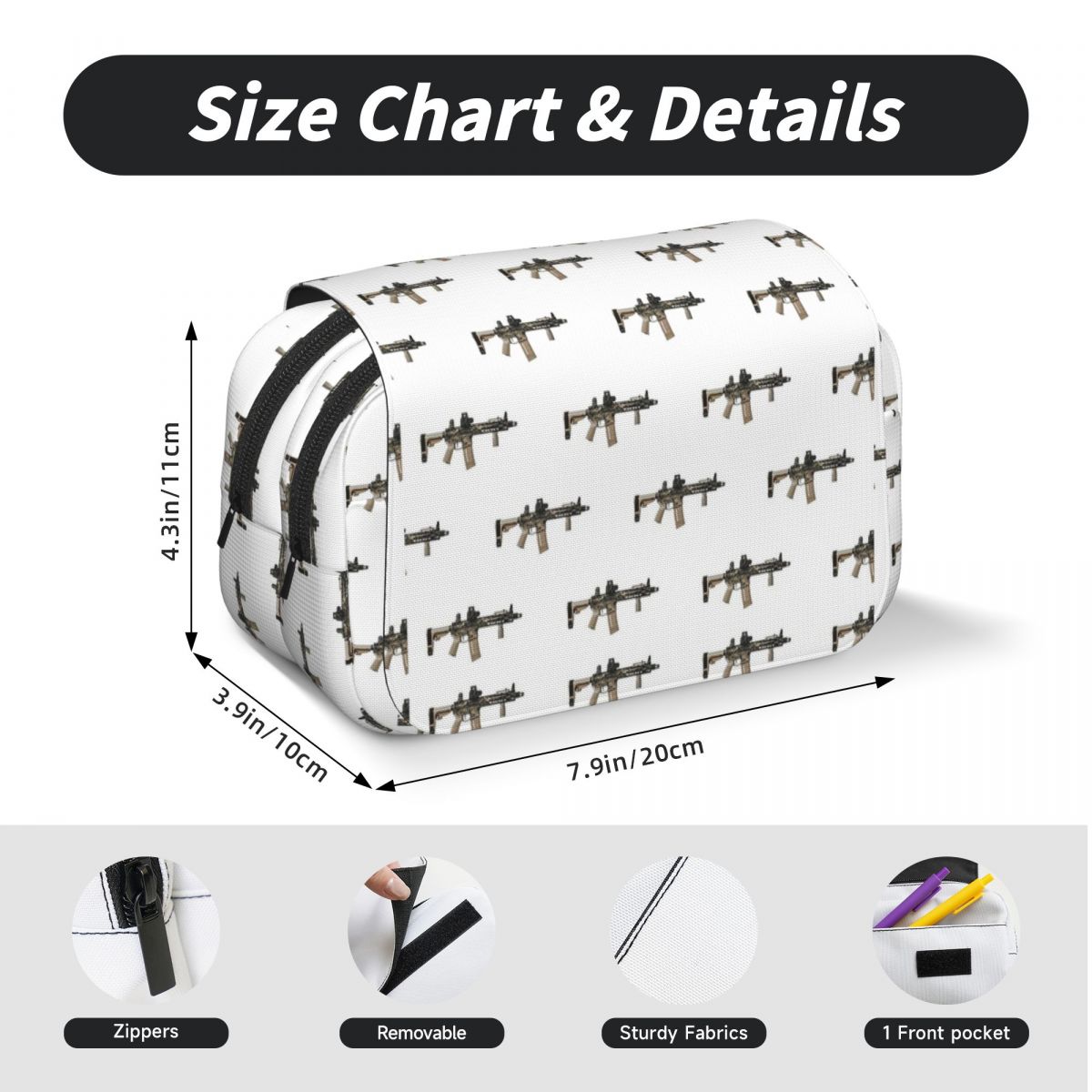 حافظة أقلام بيضاء بتصميم AR-15 - مراجعة Tan Stationery & Office Supply وسعره
