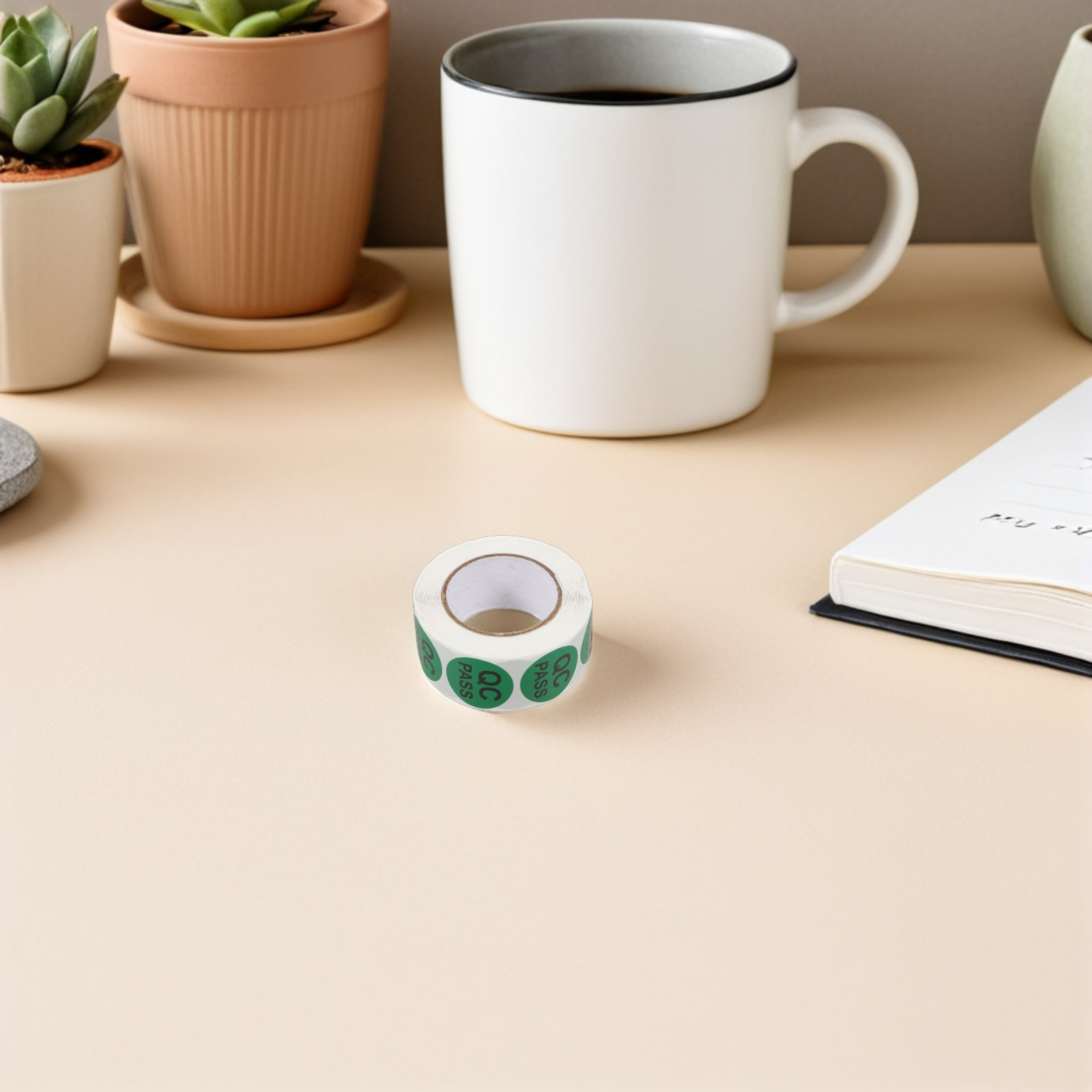 5 لفات من ملصقات مراقبة الجودة - مراجعة Sticker Label Roll وسعره