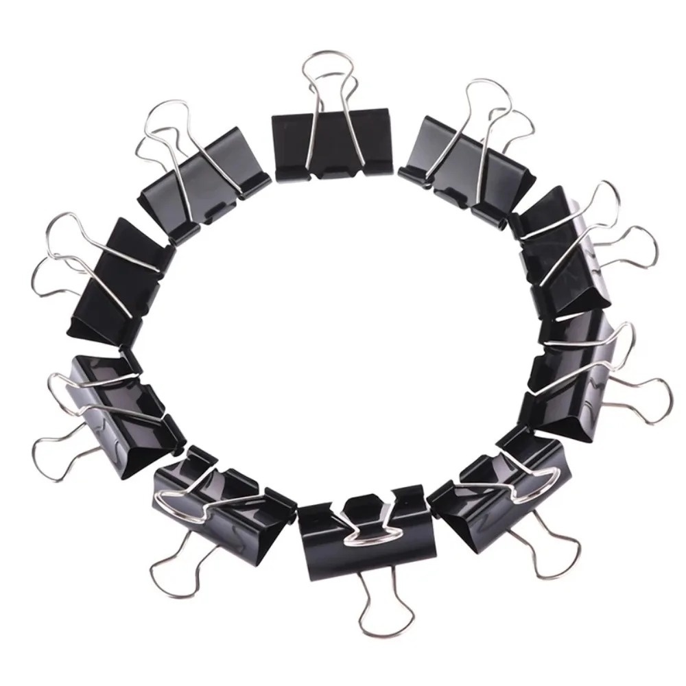 10 قطع مشابك ورق معدنية قابلة  - مراجعة Binder Clip Assorted وسعره