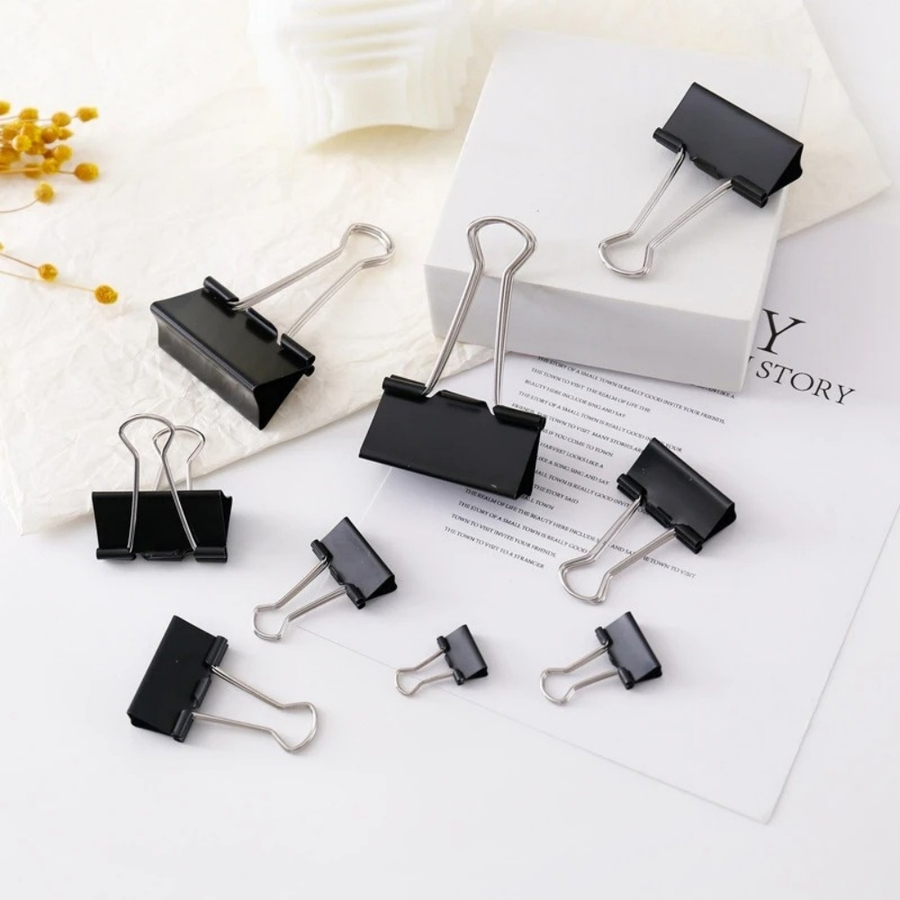مشابك ورقية سوداء قابلة للطي 1 - مراجعة Binder Clip Assorted وسعره