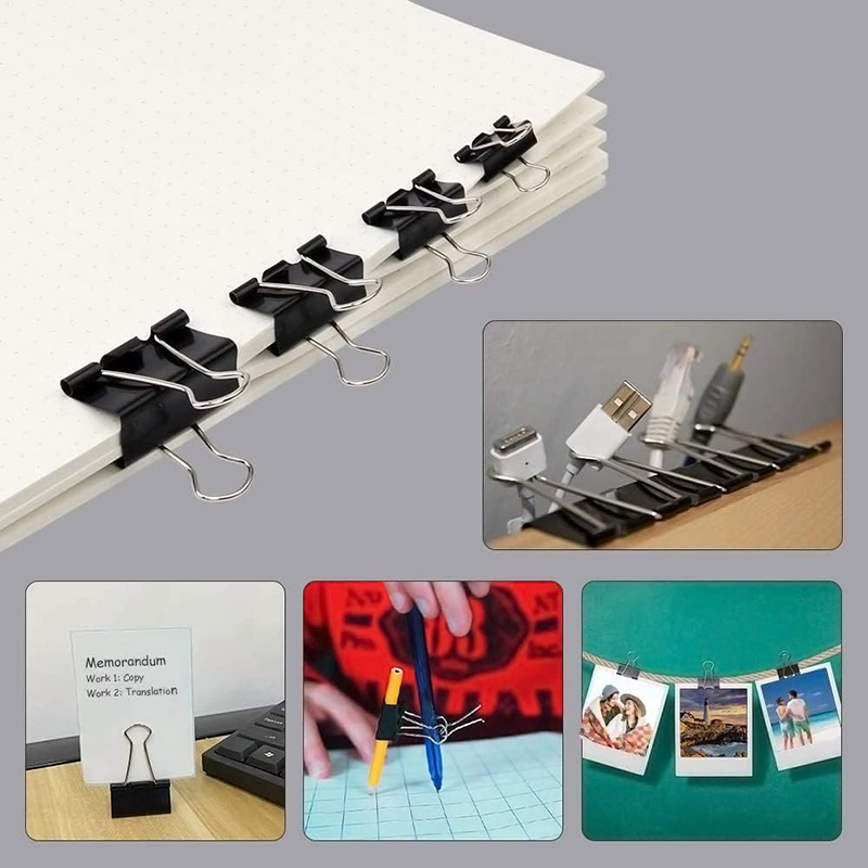 مشابك ورقية سوداء قابلة للطي 1 - مراجعة Binder Clip Assorted وسعره