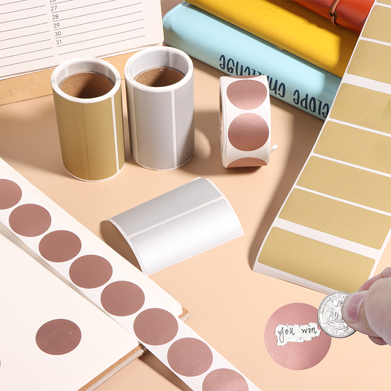 جديد 300 قطعة/لفة خدش ملصقات ت - مراجعة Sticker Label Roll وسعره