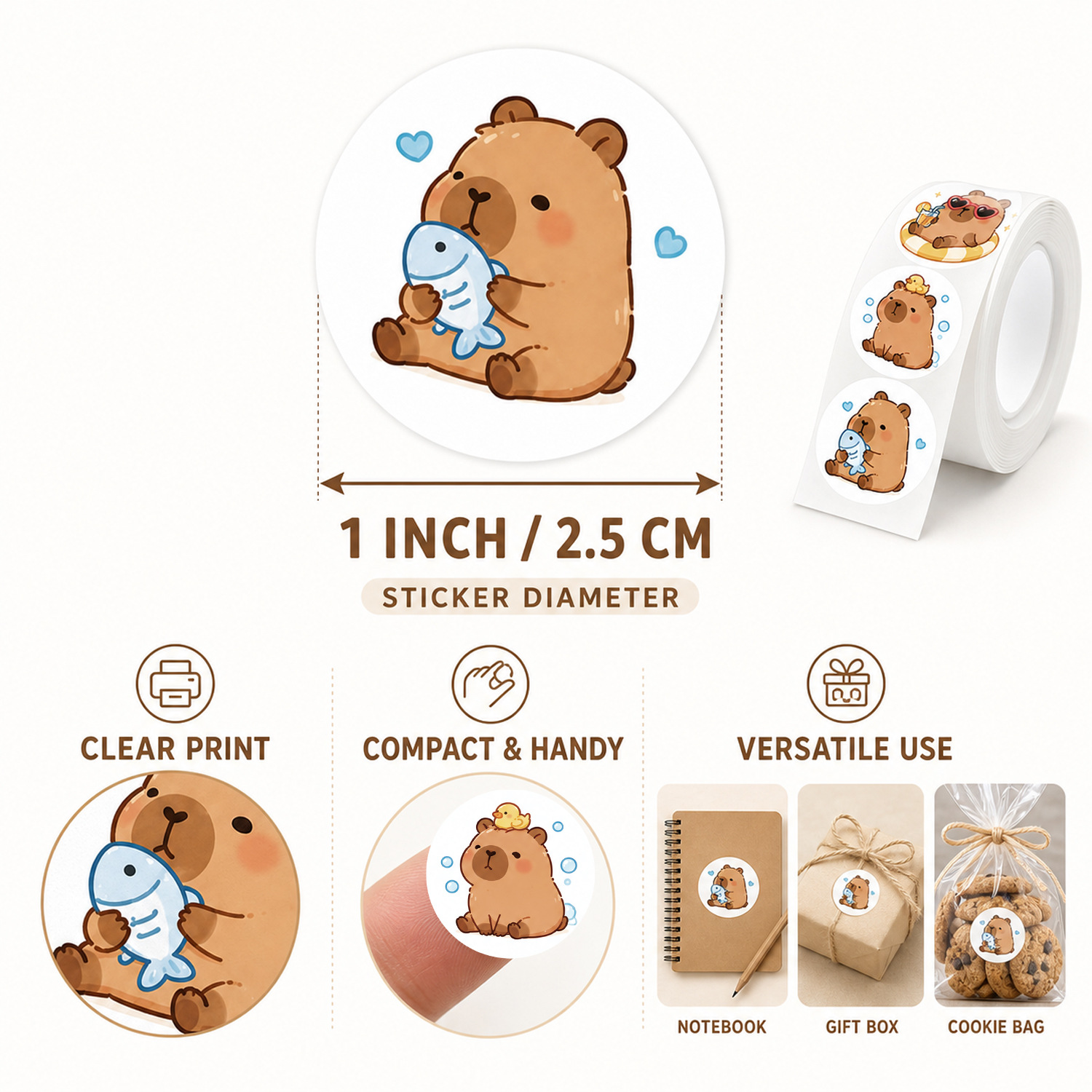 ملصقات ذاتية اللصق من البي في  - مراجعة Sticker Label Roll وسعره