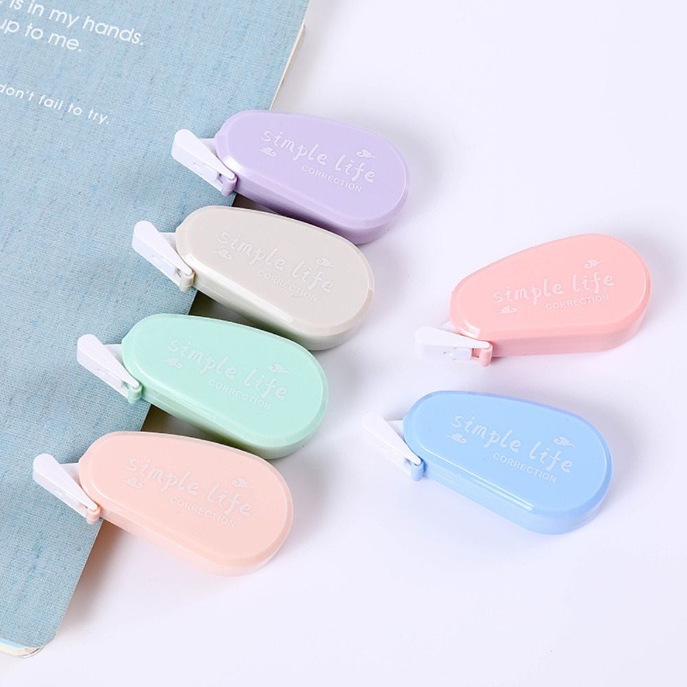6 قطع/مجموعة شريط تصحيح صامت ب - مراجعة Correction Tape Roller وسعره